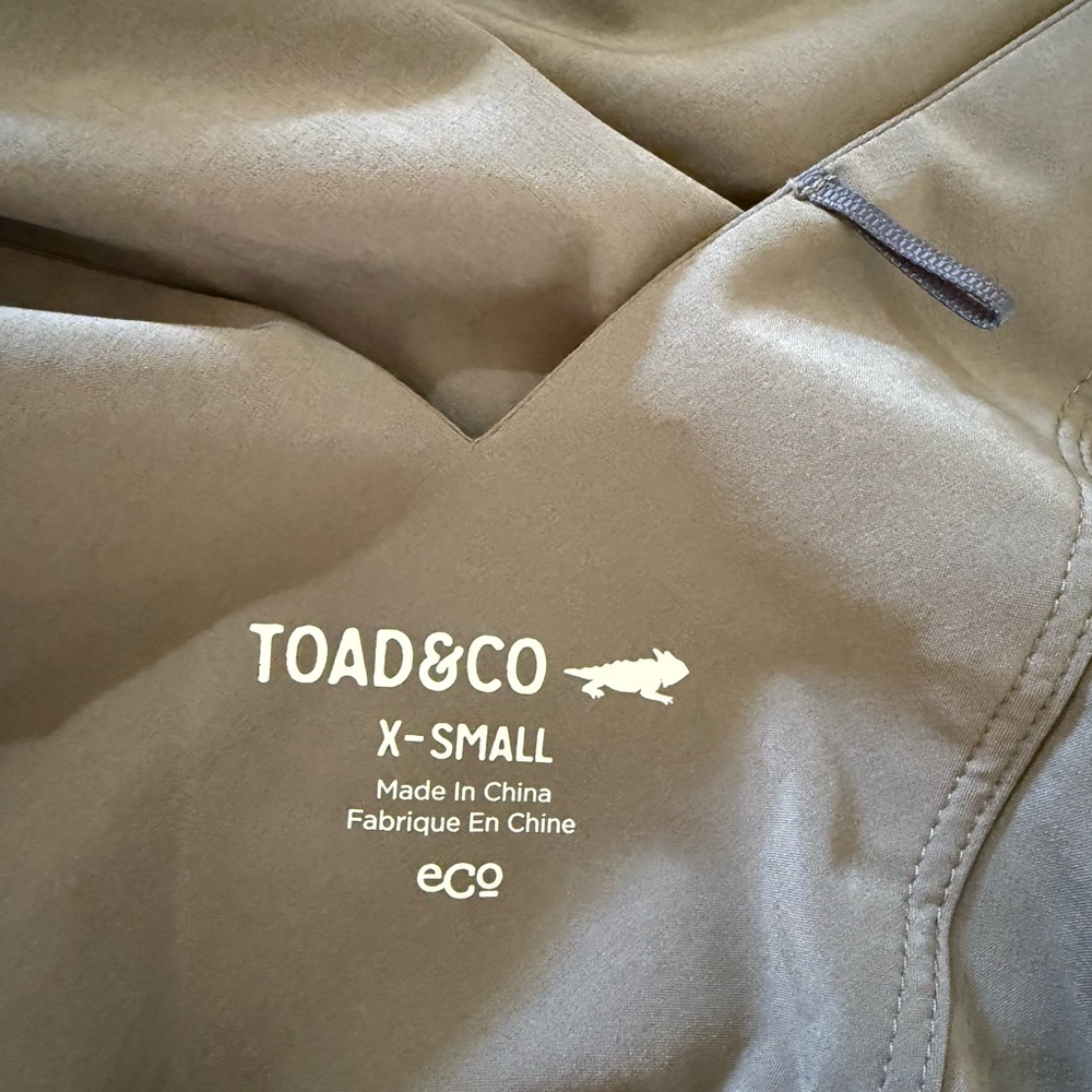 Toad & Co Liv Dress XS‎ Green V Neck Sleeveless Cinch Waist Pockets Outdoor - Picture 6 of 7